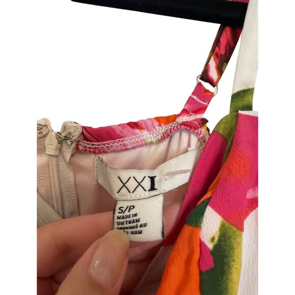 Floral Print Spaghetti Strap Mini Dress By Forever 21 Size S Polyester Blend - Picture 4 of 6